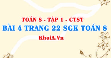 Bài 4 trang 22 SGK Toán 8 Tập 1 Chân trời sáng tạo